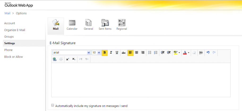 excel vba add signature to outlook email